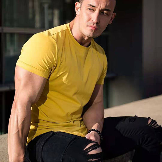 Loose Light Board Sports Running Leisure Short Sleeve Foreign Trade Summer Sports Fitness Men's T-shirt