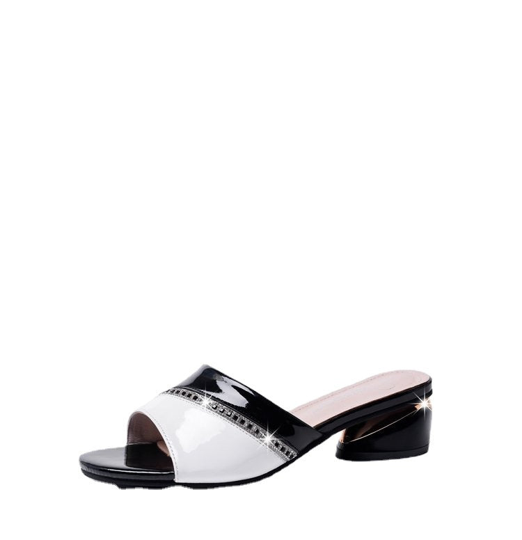 Sandals Thick Heel Temperament Women's Sandals Summer Fashion Square Heel Outer Wear Sandals For Women