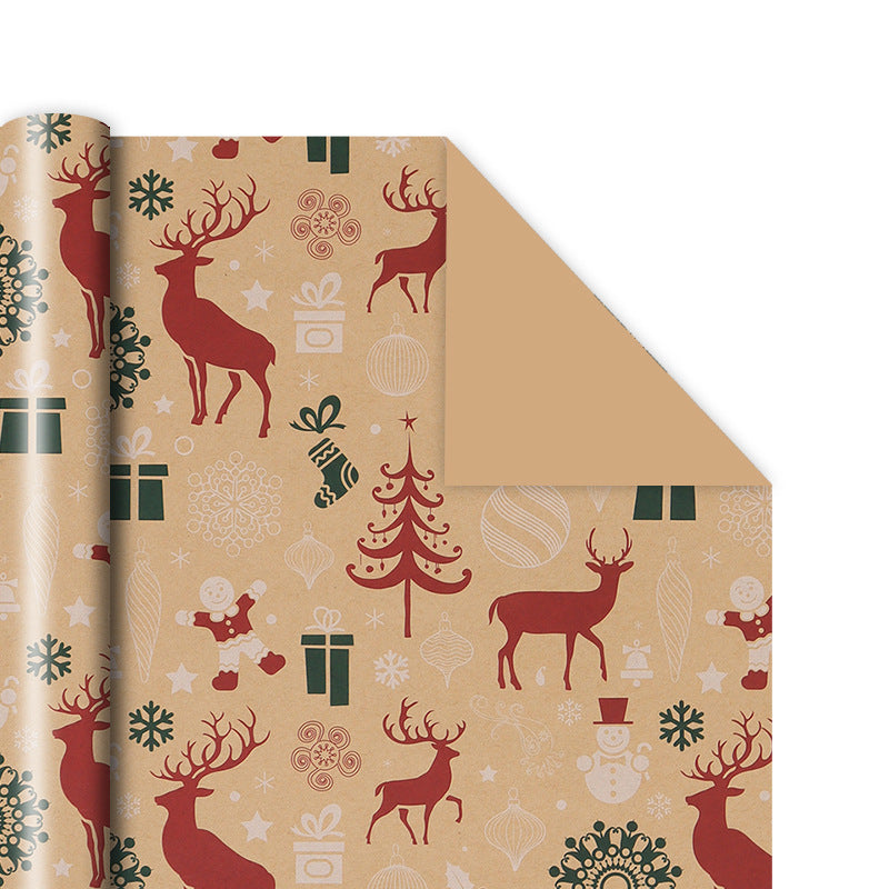 Christmas Cowhide Color Printing Printed Gift Paper