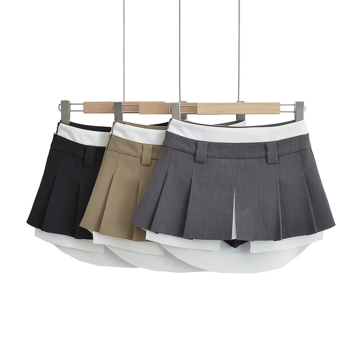 Low Waist Skirt Retro Hip-wrapped Pleated Skirt - globaltradeleader