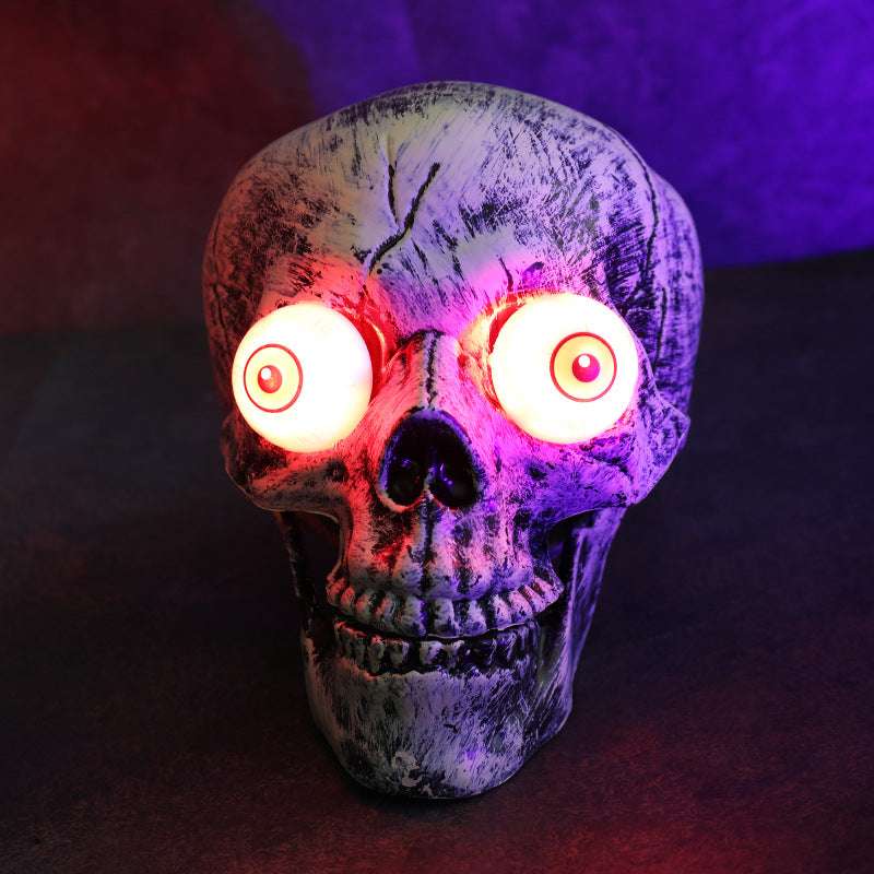 Halloween Decorative Skeleton Hand Halloween Garden Decoration Props LED Light-emitting Ghost Hand Skull Hand Plug Light