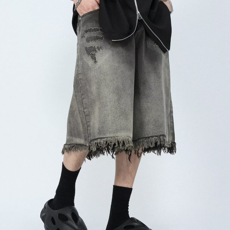 Mid-waist New Distressed Summer Zipper Washed Jeans - globaltradeleader