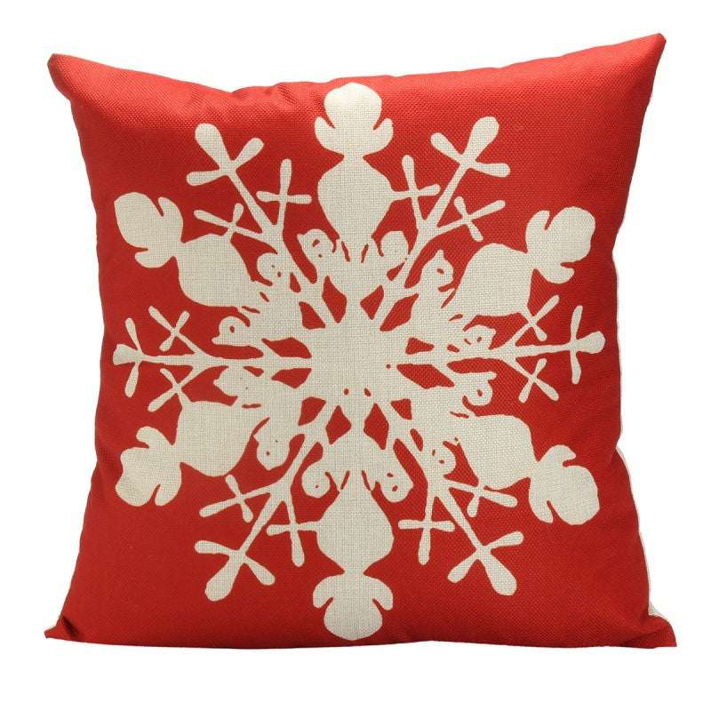 Christmas Linen Printing Decoration Pillowcase