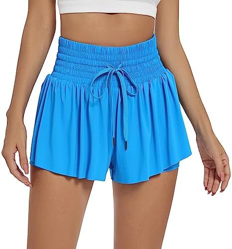Women's Solid Color Elegant Sports High Waist Shorts - globaltradeleader