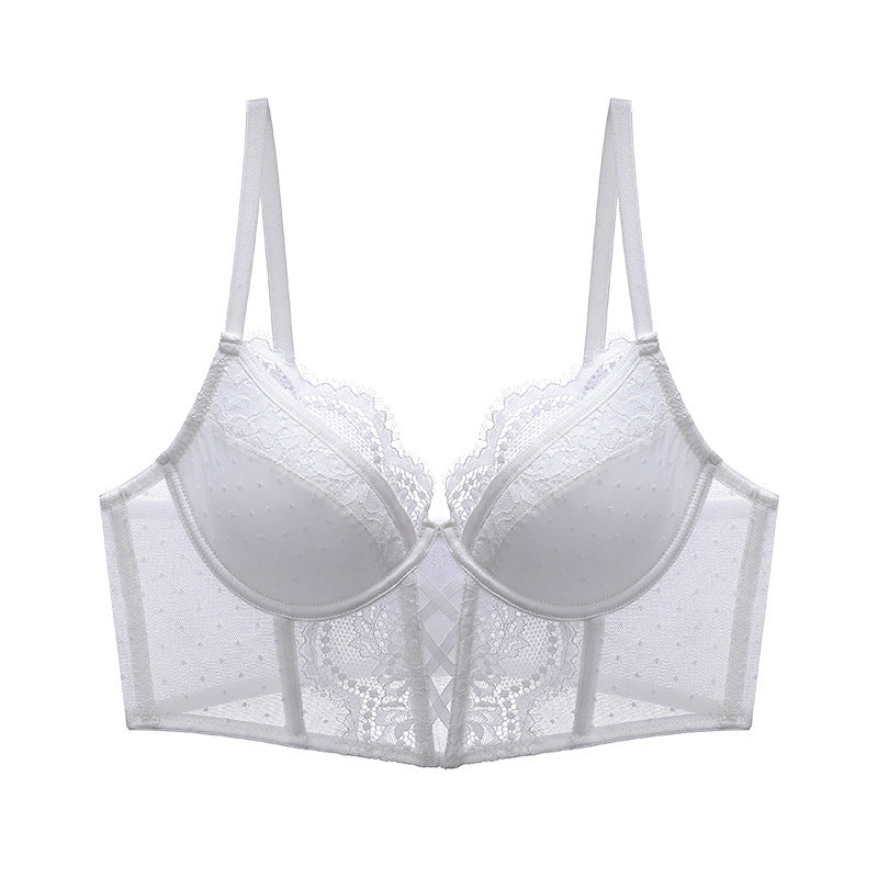 Sexy Breasts Push-up Bra Comfortable Thin Cup Corset Set.