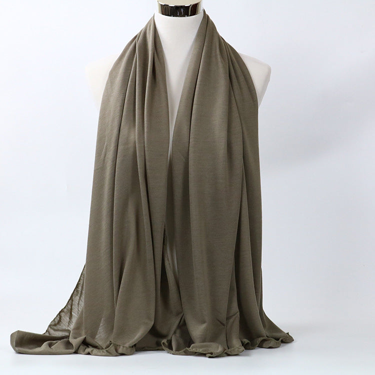 Women's Monochrome Mercerized Cotton Jersey Scarf