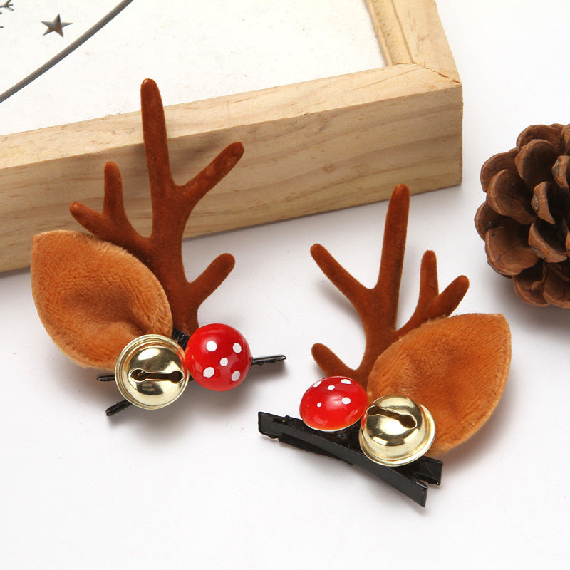 Christmas Cute Elk Horn Hairpin Headdress