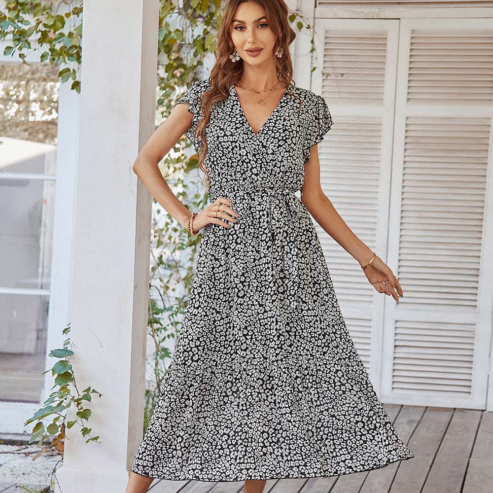 European And American Sexy And Elegant Dress Spring And Summer Printed Casual Vacation Skirt