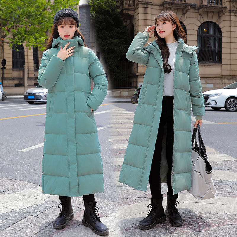 Cotton-padded Jacket For Women 2023 New Winter Korean Style Over-the-knee Lengthened Student Bf Loose Thickened Cotton-padded Jacket Jacket For Women