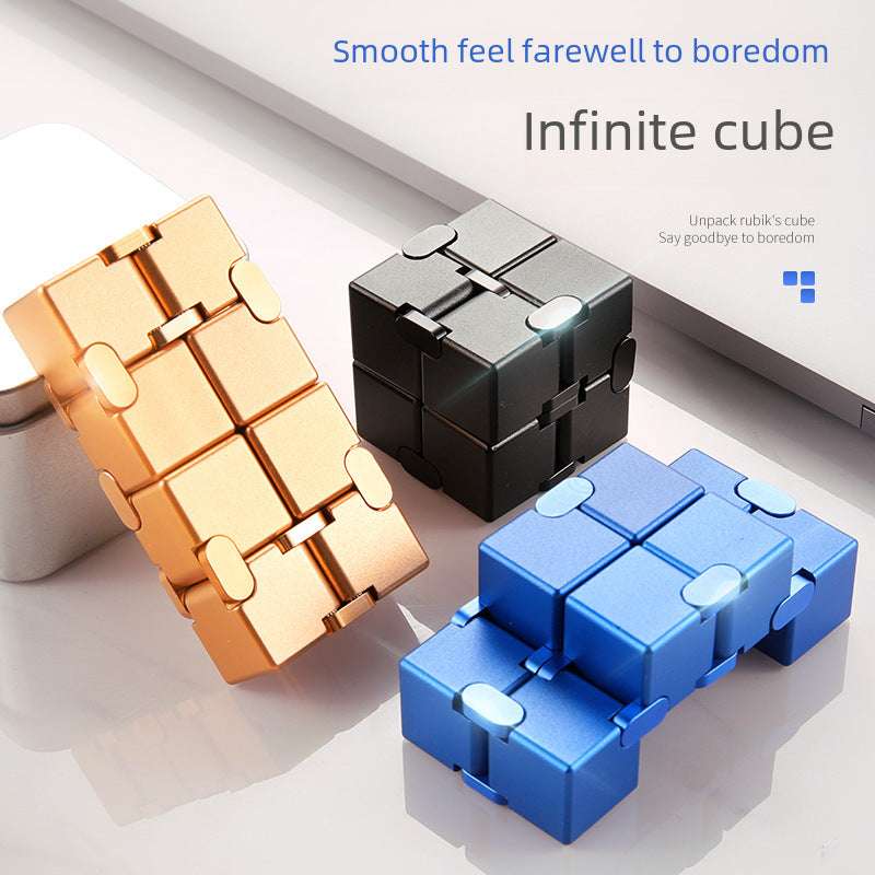 Infinite Cube 1000 Ways To Relieve Stress Adult Metal Alloy Block Finger Toy