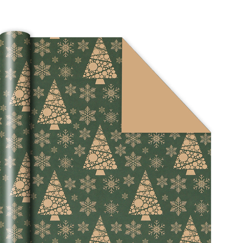 Christmas Cowhide Color Printing Printed Gift Paper