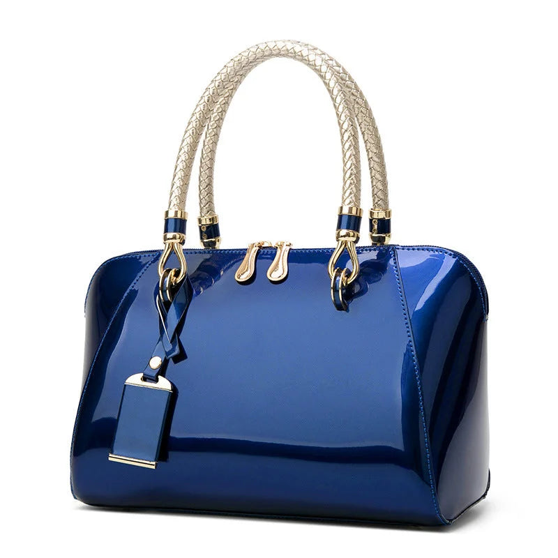 Patent Leather Handbags Shiny Handbag Fashion One-shoulder Diagonal Bag - globaltradeleader