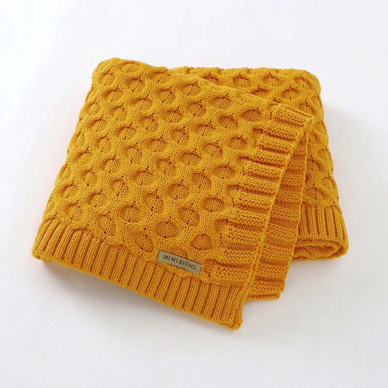 Pure Color Knitted Blanket For Windproof - globaltradeleader