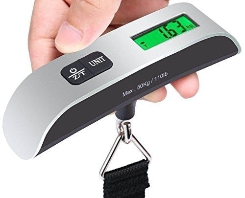 Portable Scale Digital LCD Display 110lb/50kg Electronic Luggage Hanging Suitcase Travel Weighs Baggage Bag Weight Balance Tool