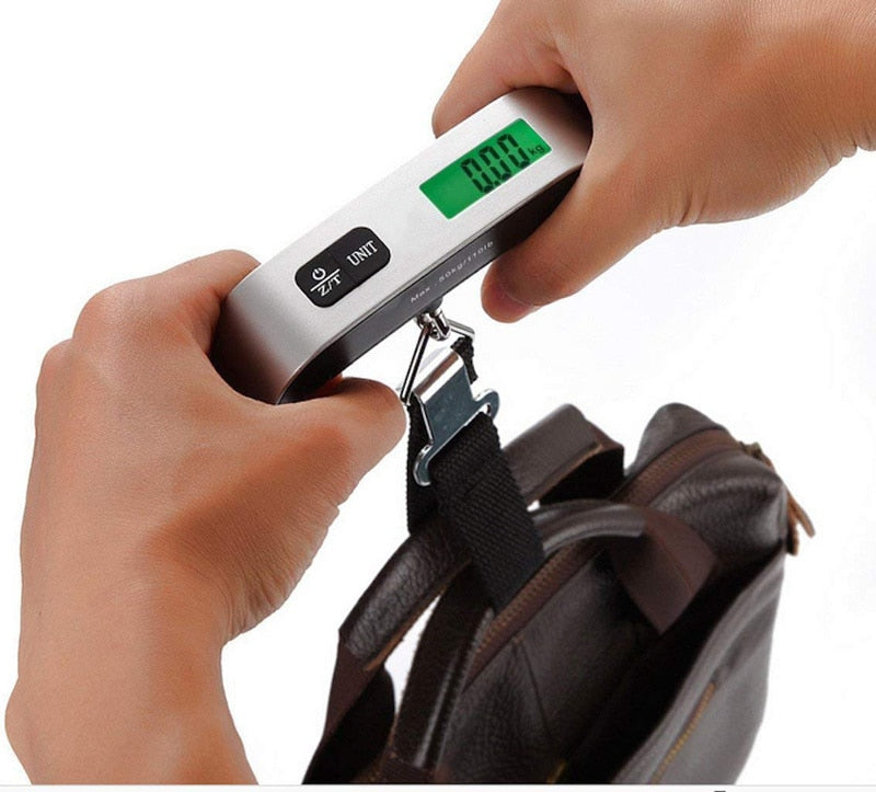 Portable Scale Digital LCD Display 110lb/50kg Electronic Luggage Hanging Suitcase Travel Weighs Baggage Bag Weight Balance Tool