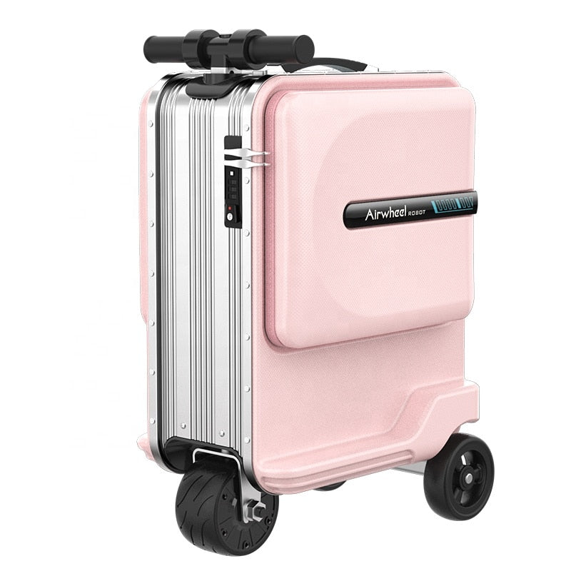 Riding on Luggage suitcase airwheel scooter electric bike motorcycles Cycling electric scooter