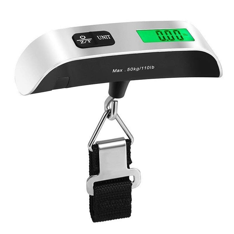 Portable Scale Digital LCD Display 110lb/50kg Electronic Luggage Hanging Suitcase Travel Weighs Baggage Bag Weight Balance Tool