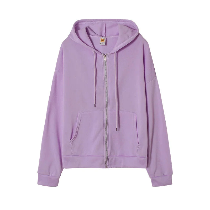 Solid Color Hooded Plus Fleece Sweatshirt Top - globaltradeleader