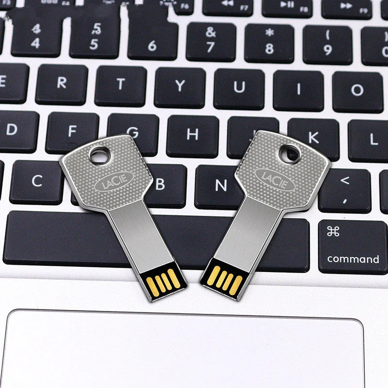 Ultra-thin Waterproof Conjoined Metal Key USB Flash Drive - globaltradeleader