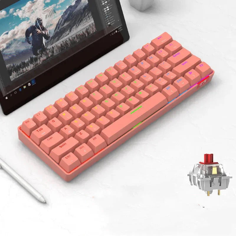 Wireless Dual-mode Bluetooth Mechanical Keyboard Tablet Phone - globaltradeleader