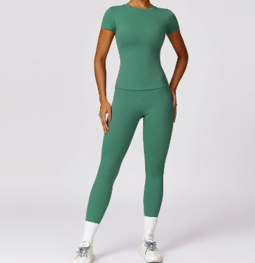 Spring T-shirt Quick-drying Yoga Clothes Short Sleeve Workout Top - globaltradeleader