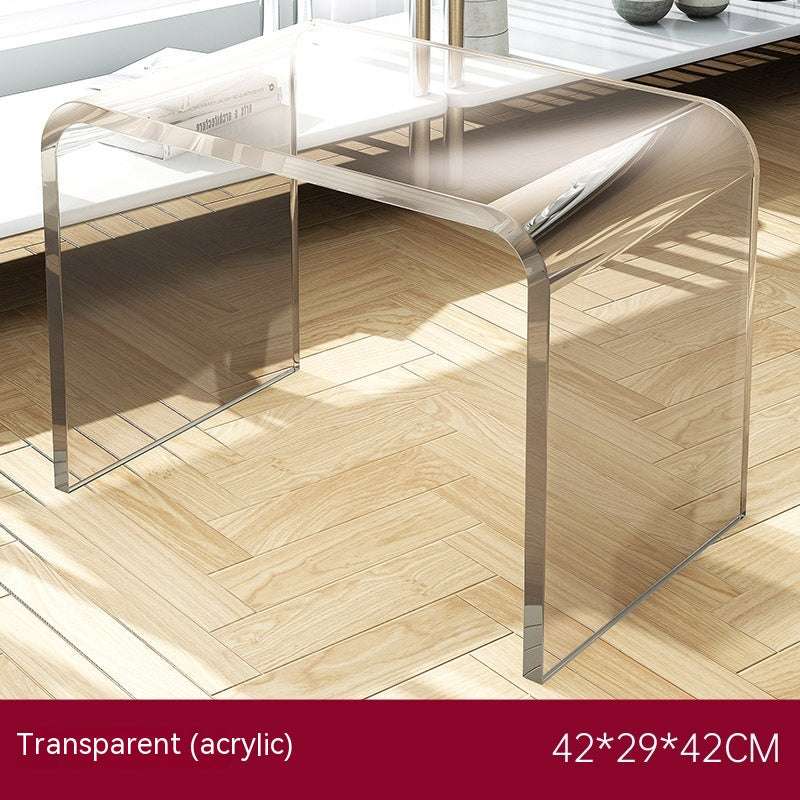 Simple And Light Luxury Acrylic Small Apartment Living Room Design Coffee Table Home Bedroom Bedside Table - globaltradeleader