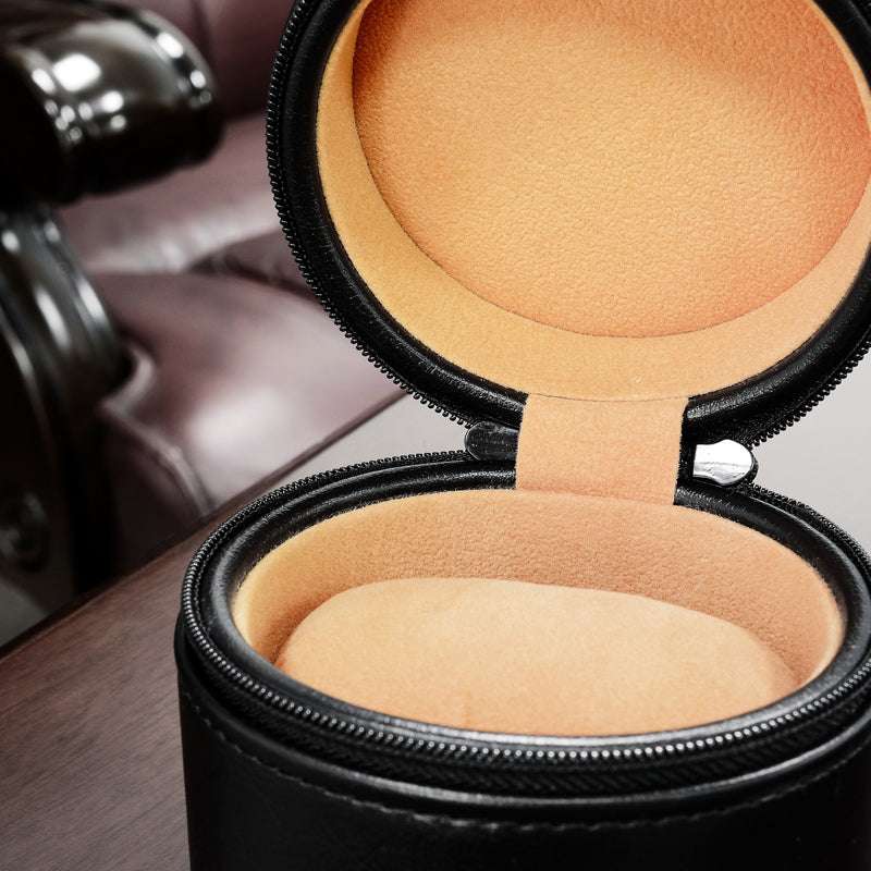 Portable Minimalist Leather Travel Watch Organizer