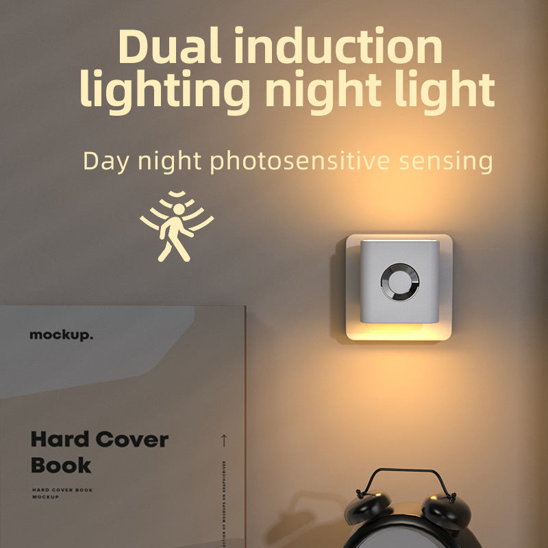 Human Body Small Night Corridor Bedroom Plug-in Induction Lamp - globaltradeleader