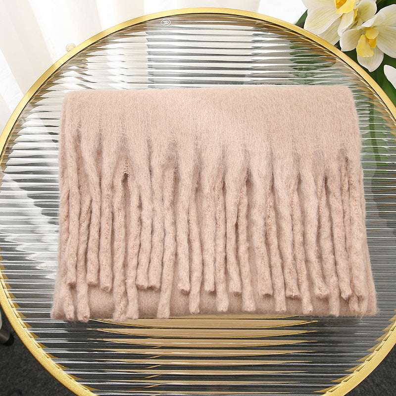 Soft And Warm Tassel Rectangular Scarf Shawl
