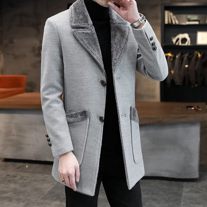 Fur And Leather Overcoat Male - globaltradeleader