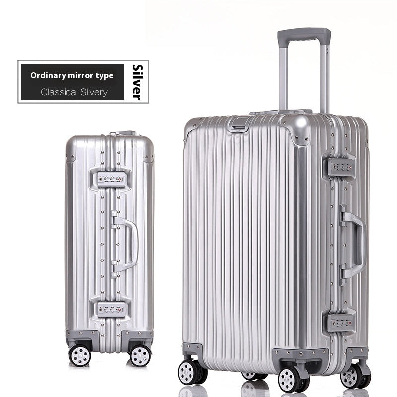 Aluminum Magnesium Luggage Password Trolley Case - globaltradeleader