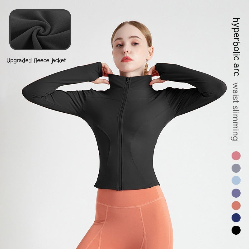 Outer Wear Long Sleeve Quick-drying Skinny Yoga Clothes Slim Fit Slimming Fitness Running Yoga Sports Jacket - globaltradeleader