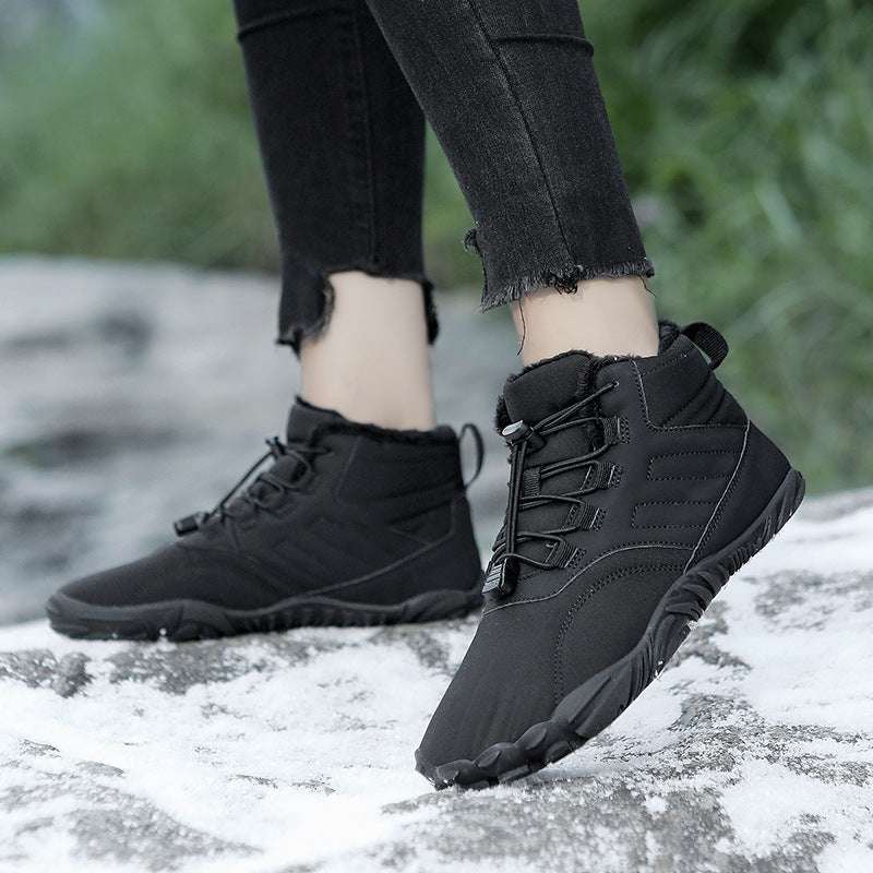 Outdoor Sports Cotton Shoes For Men And Women Winter Warm Slip-on Boots Wear-resistant Anti-ski Thickened Shoes Couple - globaltradeleader