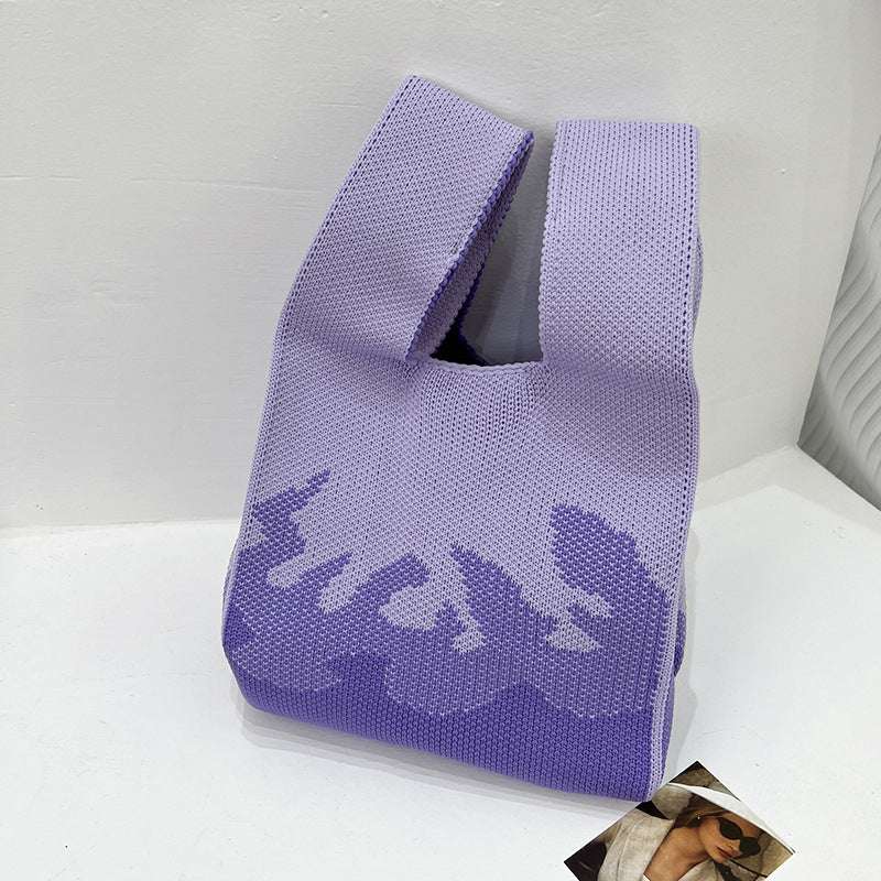 Knitted Colorful Knit Bucket Bag Handle