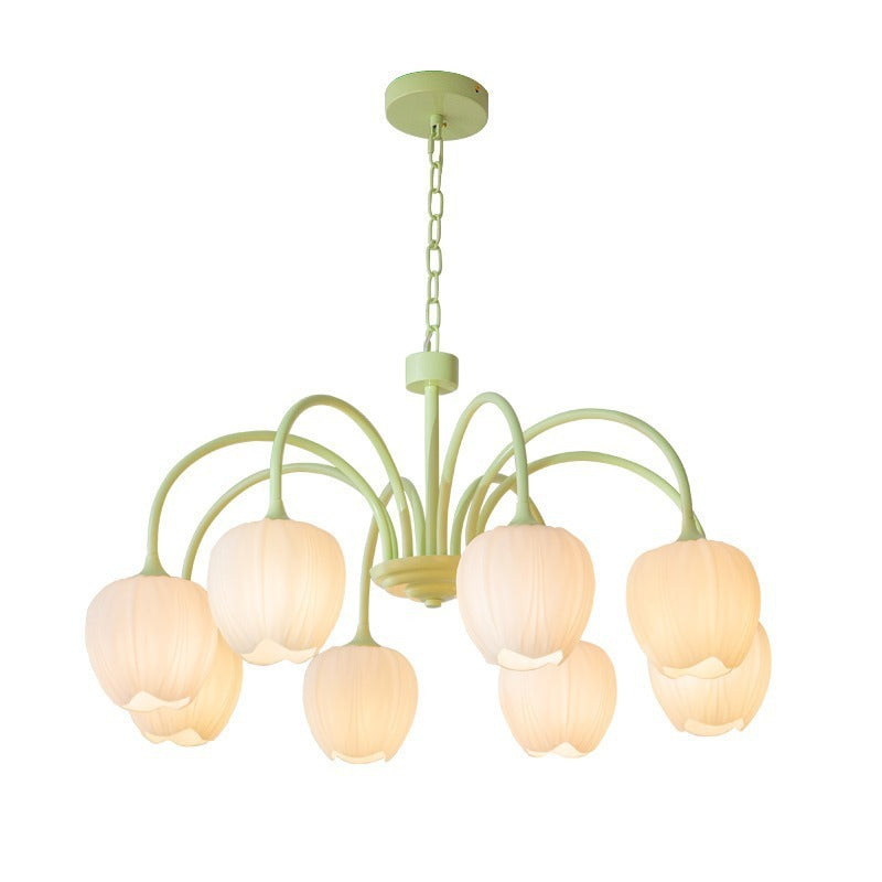 Modern Minimalist Cream Style Lamp In The Living Room Tulip Chandelier - globaltradeleader