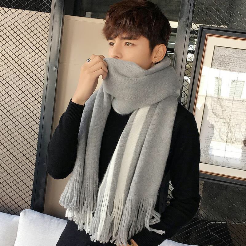 Men's Fashionable And Versatile Simple Woolen Scarf