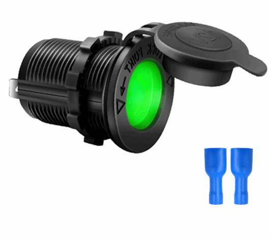 Car Waterproof Cigarette Lighter With Lamp Holder And Charging Seat