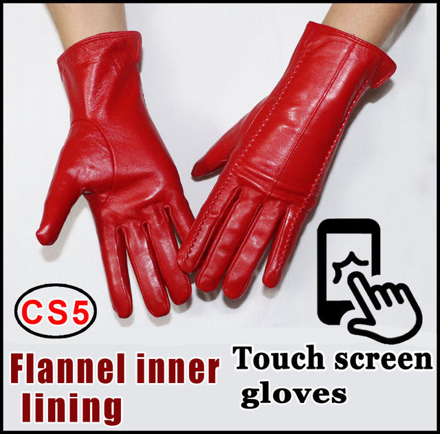 Women's Sheepskin Gloves Winter Warmth Plus Velvet Short Thi - globaltradeleader