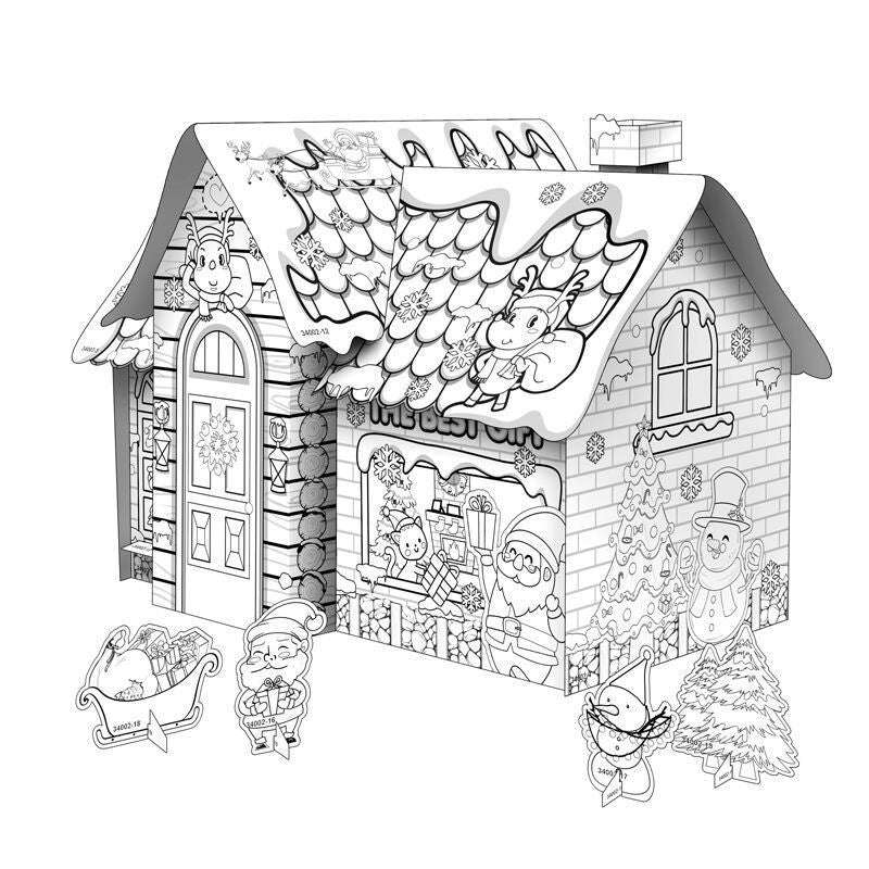 3D Puzzle Model Painting Graffiti House