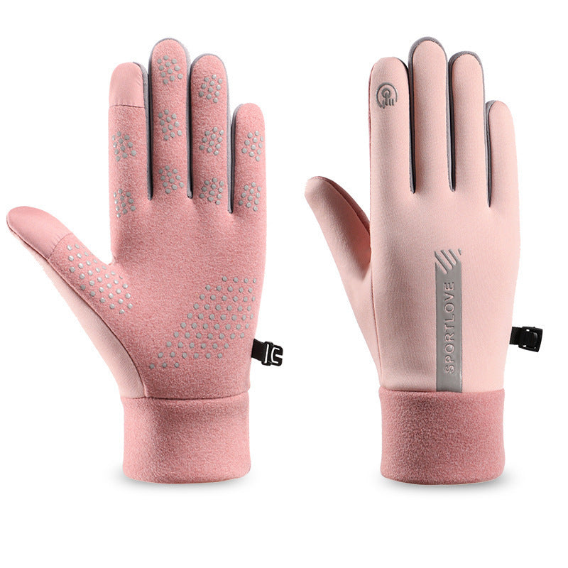 Winter Windproof And Cold Resistant Velvet Warm Touch Screen Anti Slip Gloves - globaltradeleader