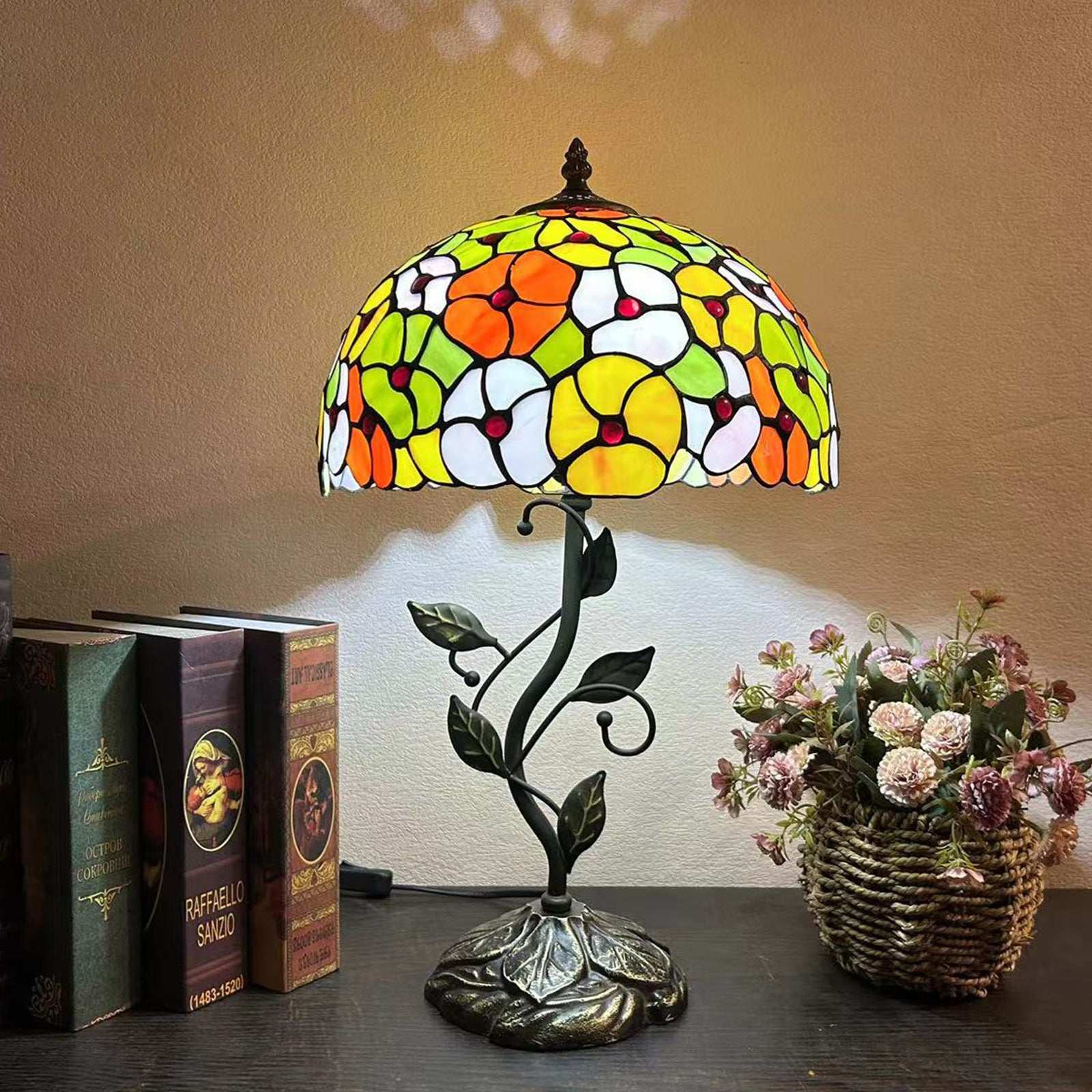 American Pastoral Tiffany 12-inch Table Lamp Living Room Study Bedroom