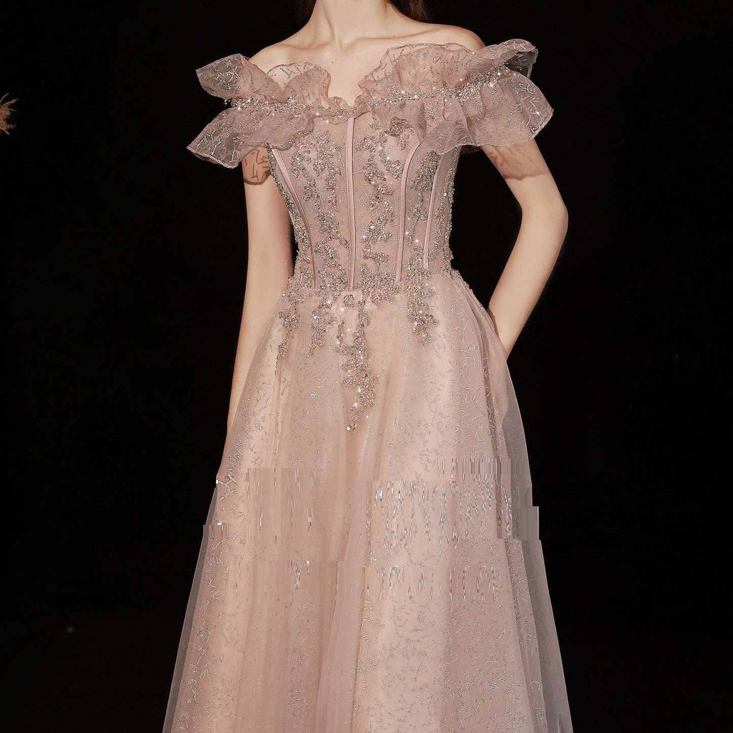 Women's Off Shoulder Dinner Dress - globaltradeleader