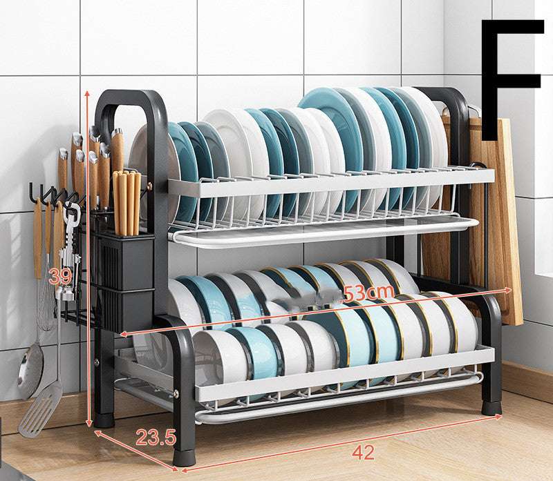 Kitchen Shelf Countertop Dish Drain Rack Small Household Dish Rack Cabinet Dish Storage Rack - globaltradeleader