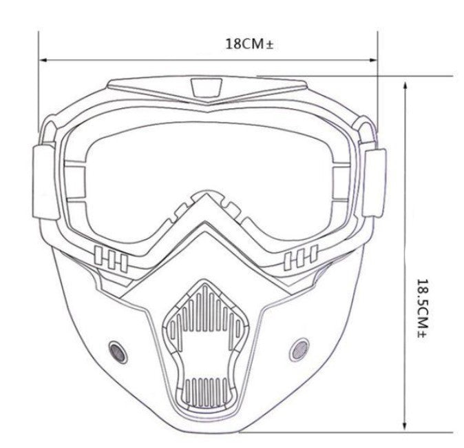 Full Face Anti-impact Goggles Outdoor Anti-fog Riding Glasses Mask