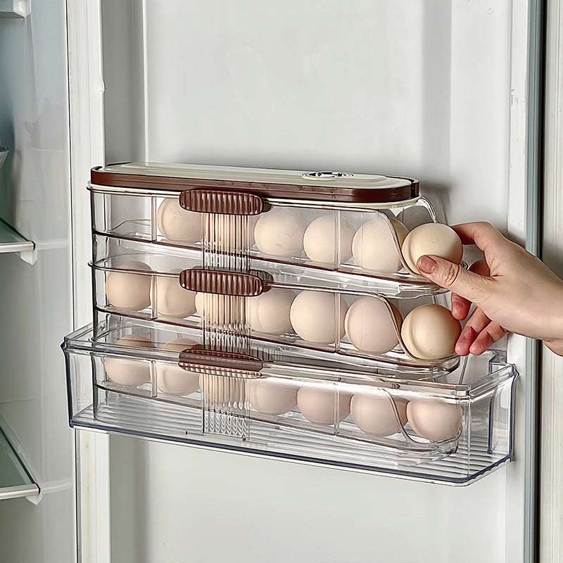 Storage Box Kitchen Refrigerator Multi-layer Transparent Egg Holder - globaltradeleader