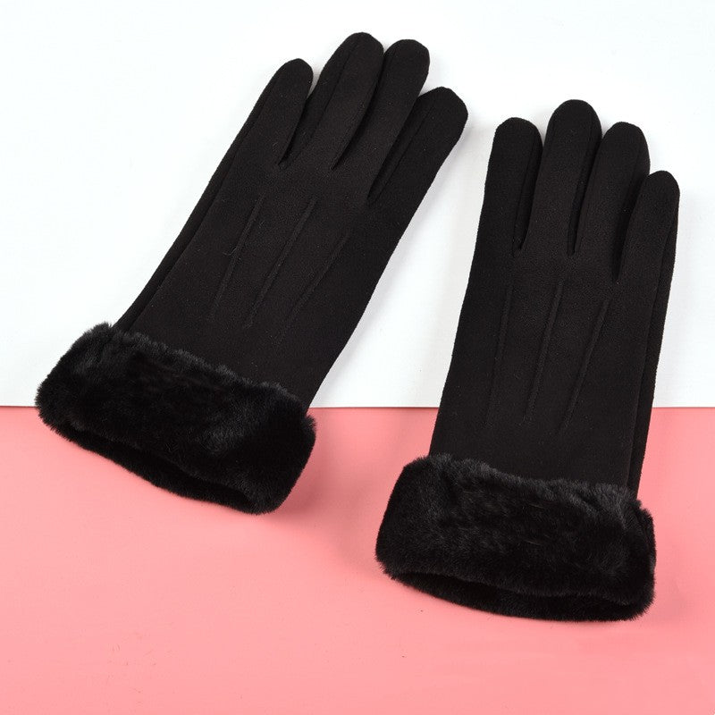 Women's Winter Fleece-lined Thermal Touch Screen Gloves