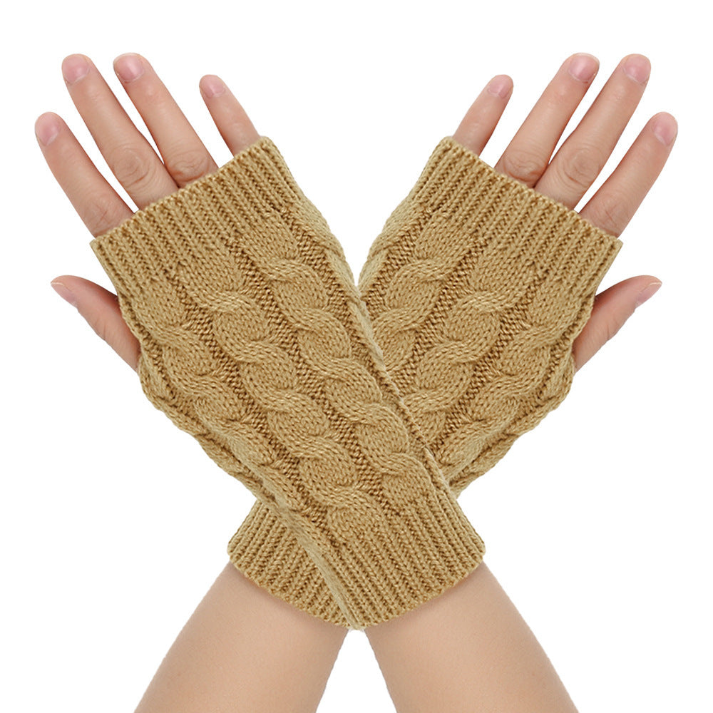 Warm Wool Gloves Winter Men's Open Finger - globaltradeleader