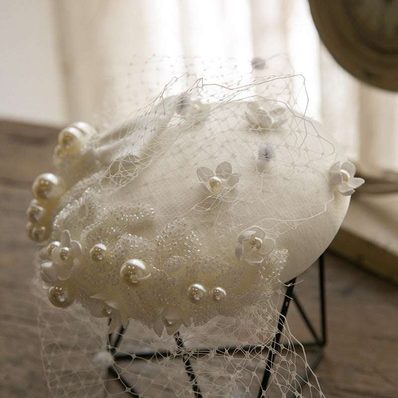 French British Socialite Pearl Hat Elegant Cheongsam Dinner