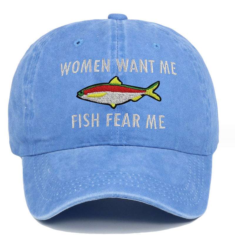 Men's And Women's All-match Embroidered E-washed Baseball Cap Outdoor Sun Protection - globaltradeleader