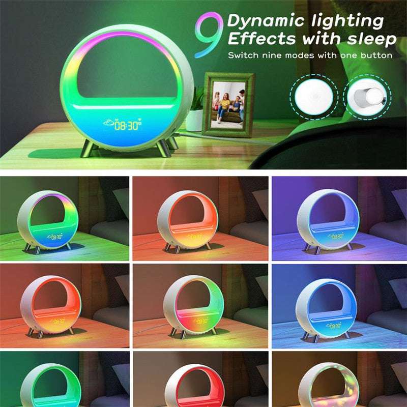 Atmosphere Lamp Bluetooth Speaker Smart Alarm Clock Night Light WiFi Wake Up Light Sunrise Sunset Lamp